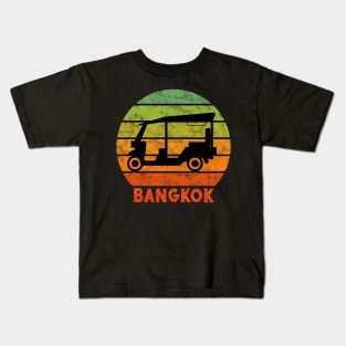 Bangkok Tuk Tuk On A Rainbow Of Colors Kids T-Shirt